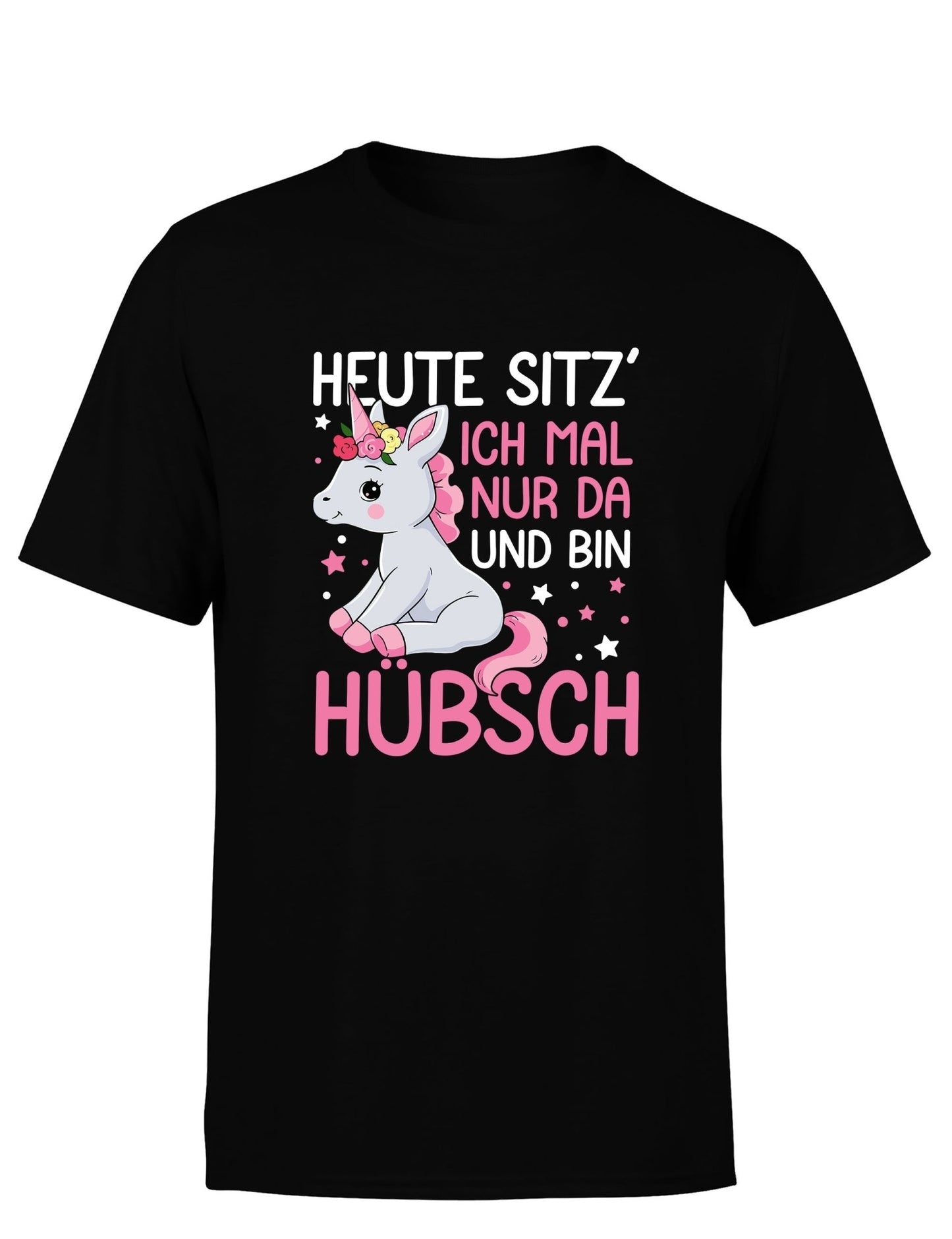 Einhörner heute sitz´ ich mal nur da und bin hübsch Herren T-Shirt - tshirtladen - T-Shirt