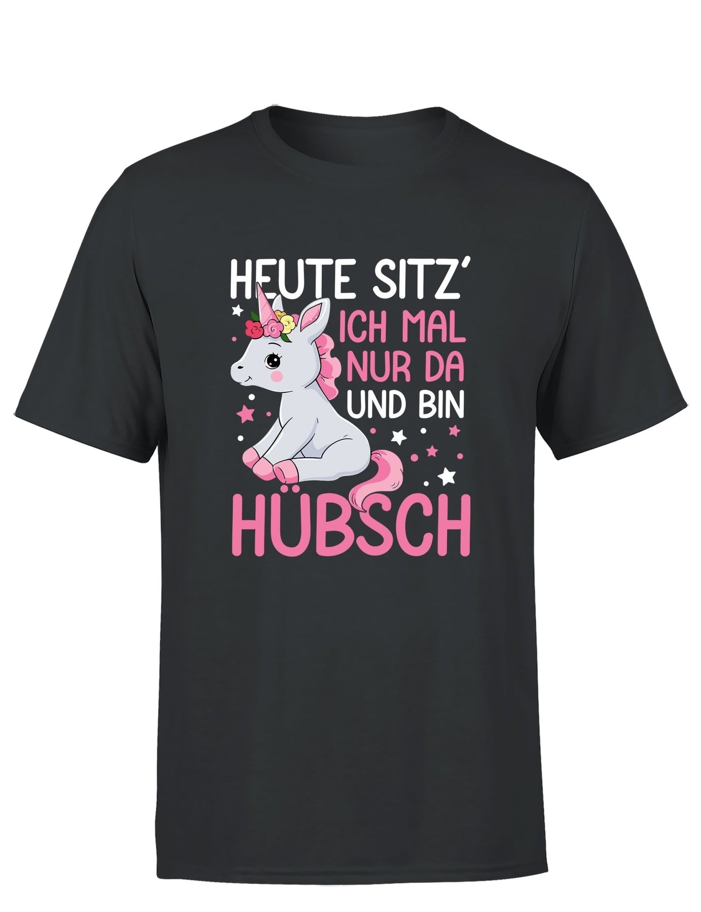 Einhörner heute sitz´ ich mal nur da und bin hübsch Herren T-Shirt - tshirtladen - T-Shirt