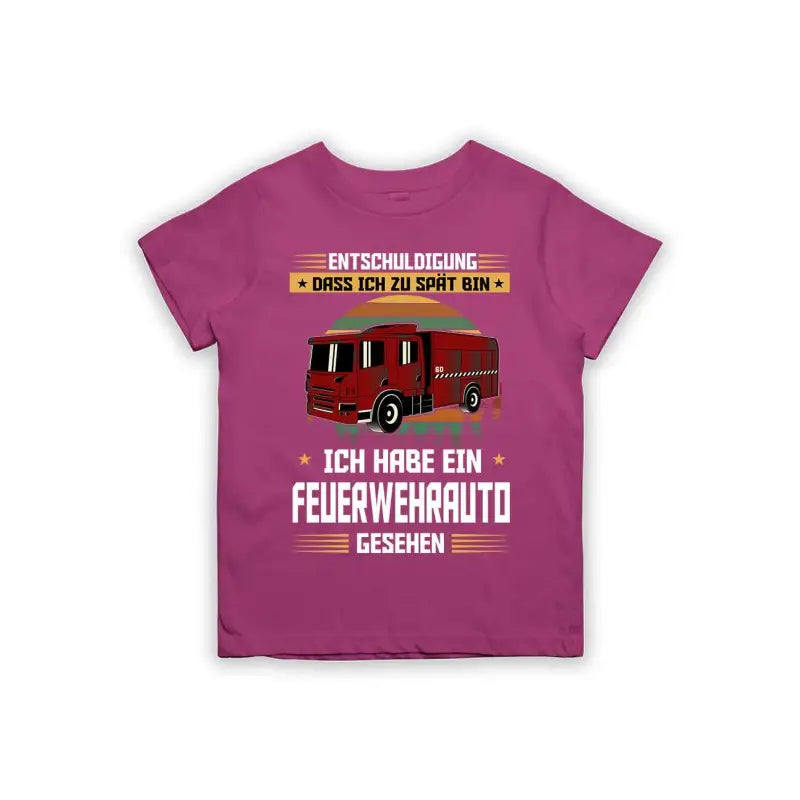 
                      
                        Entschuldigung dass ich zu spät bin... ich habe ein Feuerwehrauto gesehen Kinder T-Shirt
                      
                    