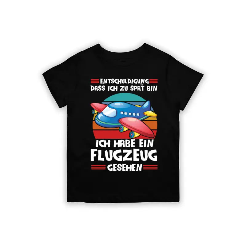 
                      
                        Entschuldigung dass ich zu spät bin... habe ein Flugzeug gesehen Kinder T - Shirt - 92 - 98 / Schwarz
                      
                    