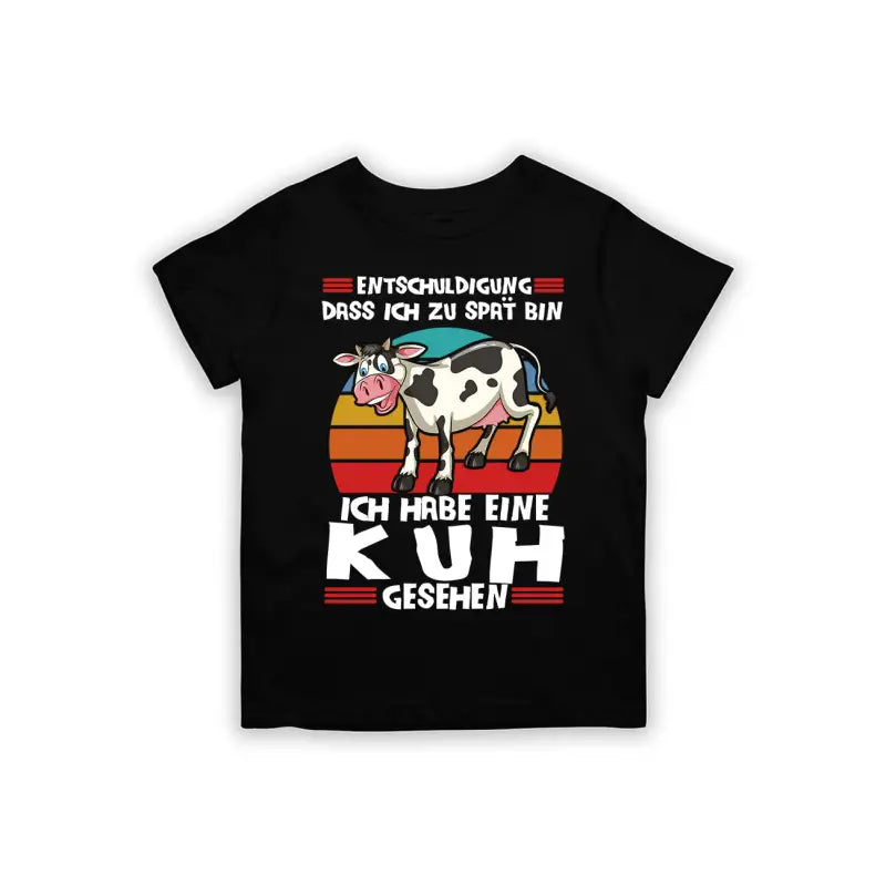 
                      
                        Entschuldigung dass ich zu spät bin... habe eine Kuh gesehen Kinder T - Shirt - 92 - 98 / Schwarz
                      
                    