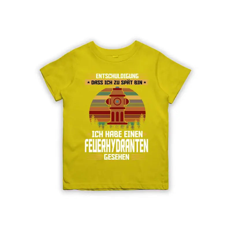 
                      
                        Entschuldigung dass ich zu spät bin... ich habe einen Feuerhydranten gesehen Kinder T-Shirt
                      
                    