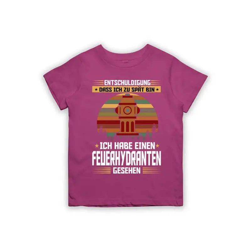 
                      
                        Entschuldigung dass ich zu spät bin... ich habe einen Feuerhydranten gesehen Kinder T-Shirt
                      
                    