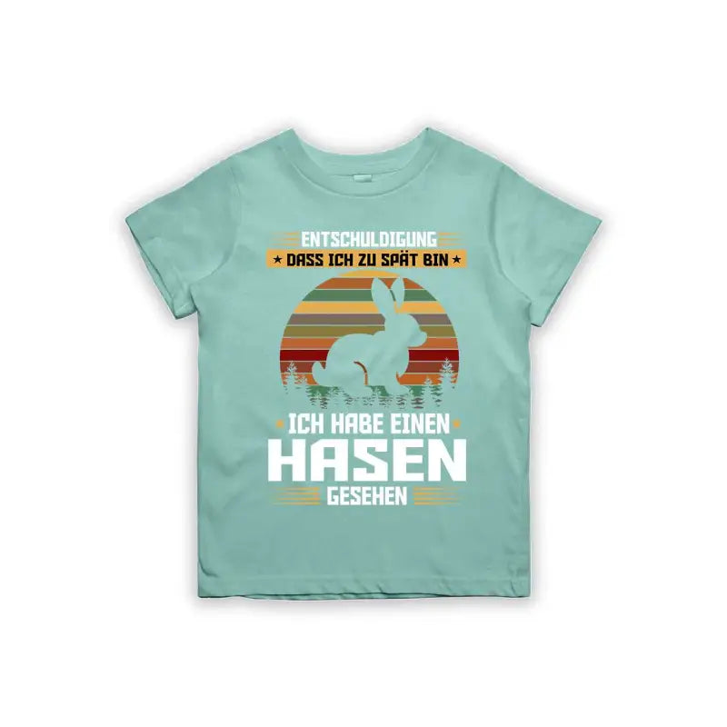 
                      
                        Entschuldigung dass ich zu spät bin... ich habe einen Hasen gesehen Kinder T-Shirt
                      
                    