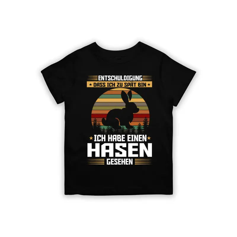 
                      
                        Entschuldigung dass ich zu spät bin... habe einen Hasen gesehen Kinder T - Shirt - 92 - 98 / Schwarz
                      
                    