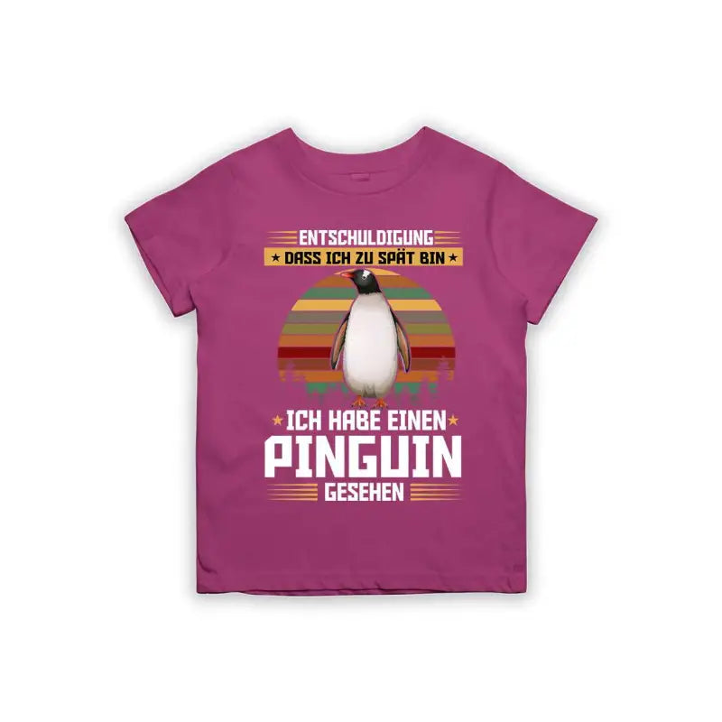 
                      
                        Entschuldigung dass ich zu spät bin... ich habe einen Pinguin gesehen Kinder T-Shirt
                      
                    