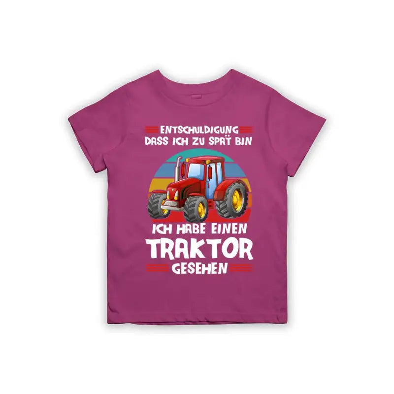 
                      
                        Entschuldigung dass ich zu spät bin... ich habe einen Traktor gesehen Kinder T-Shirt
                      
                    