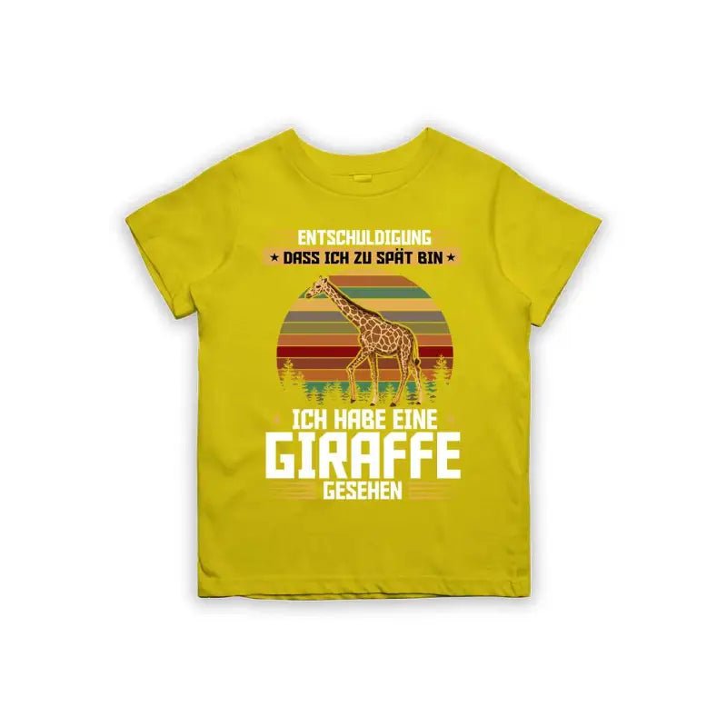 Entschuldigung dass ich zu spät bin... ich habe eine Giraffe gesehen Kinder T-Shirt - tshirtladen - 