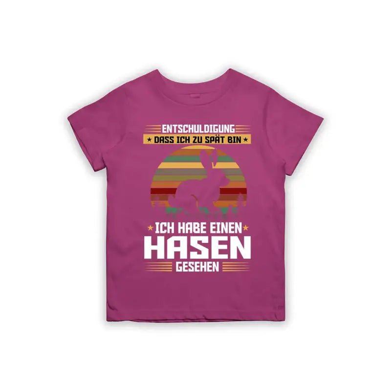 Entschuldigung dass ich zu spät bin... ich habe einen Hasen gesehen Kinder T-Shirt - tshirtladen - 