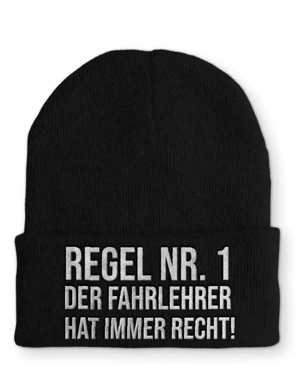 
                      
                        Fahrlehrer Statement Beanie Mütze mit Spruch - Black
                      
                    