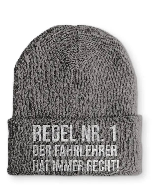 
                      
                        Fahrlehrer Statement Beanie Mütze mit Spruch - Grey
                      
                    