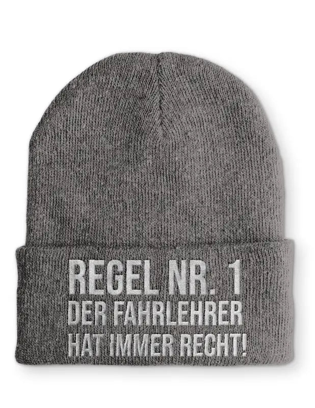 Fahrlehrer Statement Beanie Mütze mit Spruch - tshirtladen - Mütze