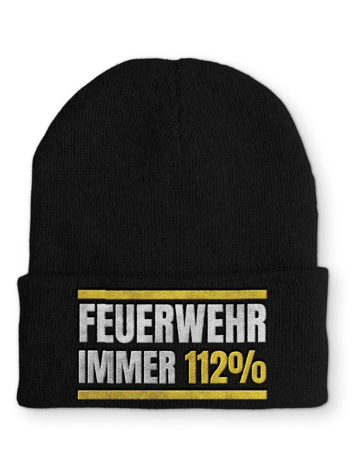 Feuerwehr immer 112% Beanie Mütze mit Spruch - tshirtladen - Mütze