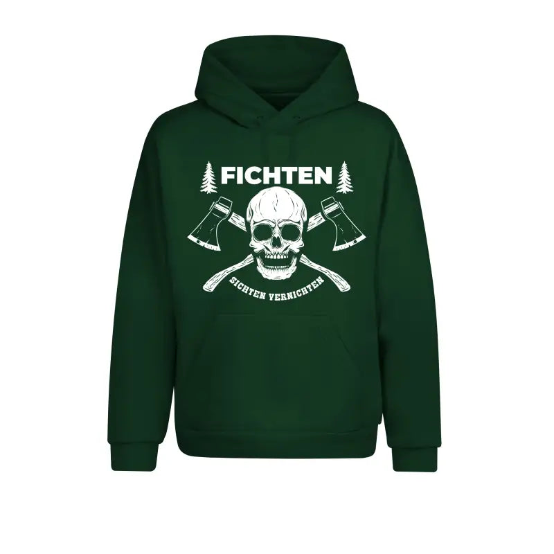 Fichten Sichten Vernichten 3.0 Hoodie Unisex - XS / Dunkelgrün