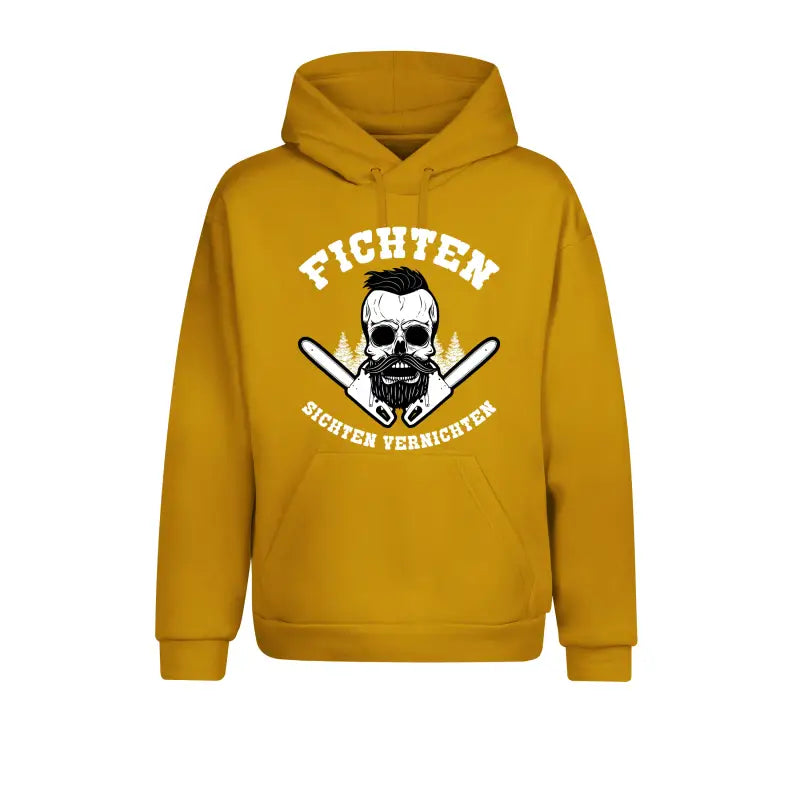 Fichten Sichten Vernichten Beard Hoodie Unisex - XS / Mustard