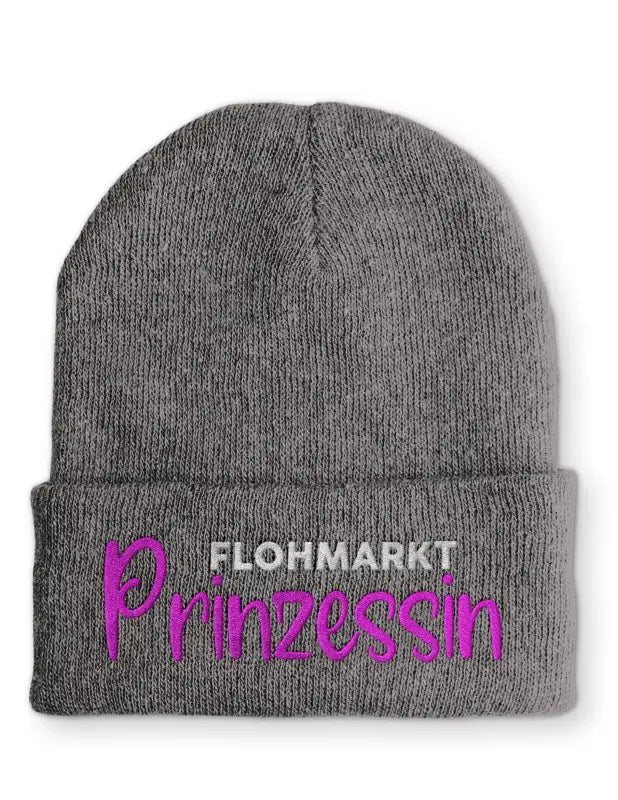 
                      
                        Flohmarkt Prinzessin Statement Beanie Mütze mit Spruch - Grey
                      
                    