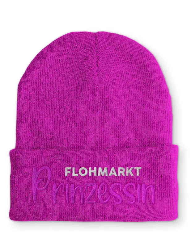 
                      
                        Flohmarkt Prinzessin Statement Beanie Mütze mit Spruch - Pink
                      
                    