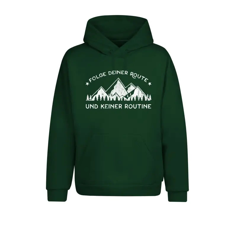 
                      
                        Folge deiner Route und keiner Routine Outdoor & Wandern Hoodie Unisex - XS / Dunkelgrün
                      
                    