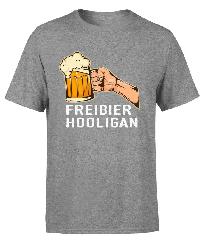 Freibier Hooligan Funshirt Statementshirt T-Shirt Herren
