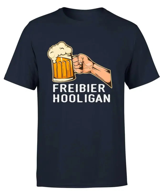 Freibier Hooligan Funshirt Statementshirt T-Shirt Herren
