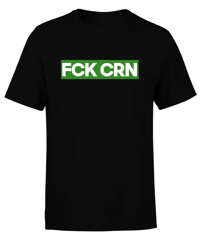 Fuck Corona Statementshirt Green Edition Funshirt T - Shirt Herren - S / Schwarz