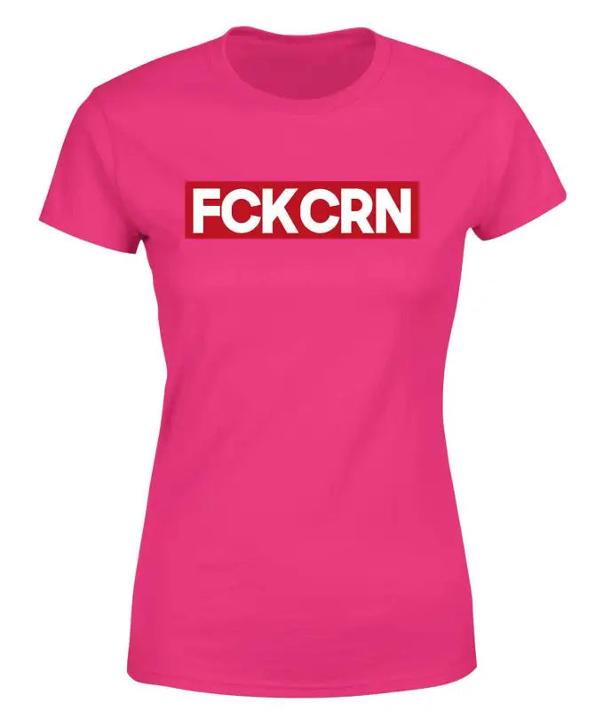 Fuck Corona Statementshirt Red Edition Funshirt T-Shirt Damen