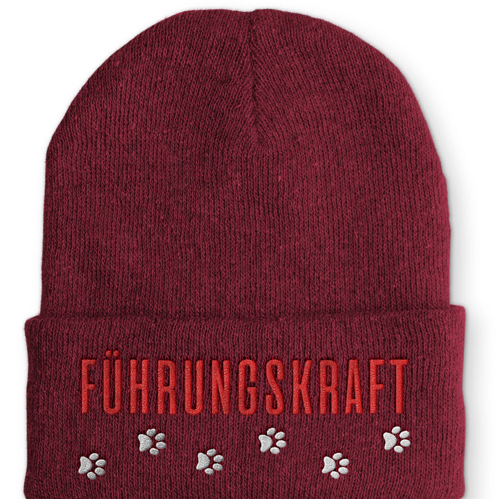 
                  
                    Führungskraft Hundefan Statement Beanie Mütze mit Spruch - Bordeaux - Mütze
                  
                