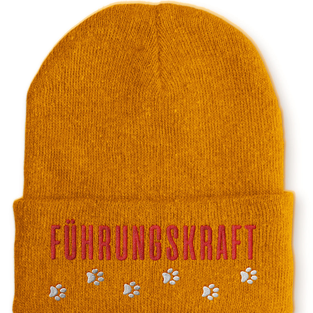 
                  
                    Führungskraft Hundefan Statement Beanie Mütze mit Spruch - Mustard - Mütze
                  
                