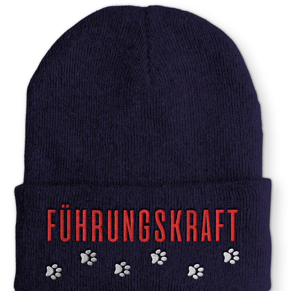 
                  
                    Führungskraft Hundefan Statement Beanie Mütze mit Spruch - Navy - Mütze
                  
                