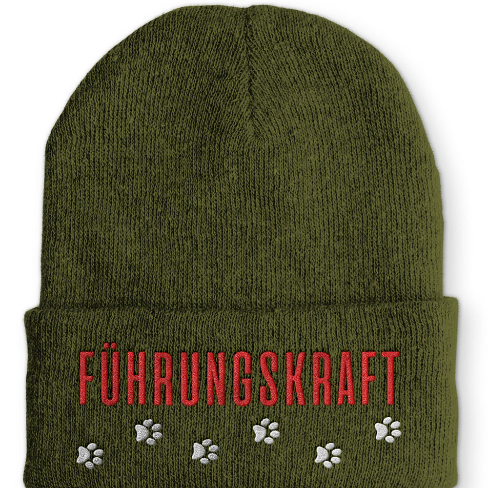 
                  
                    Führungskraft Hundefan Statement Beanie Mütze mit Spruch - Olive - Mütze
                  
                