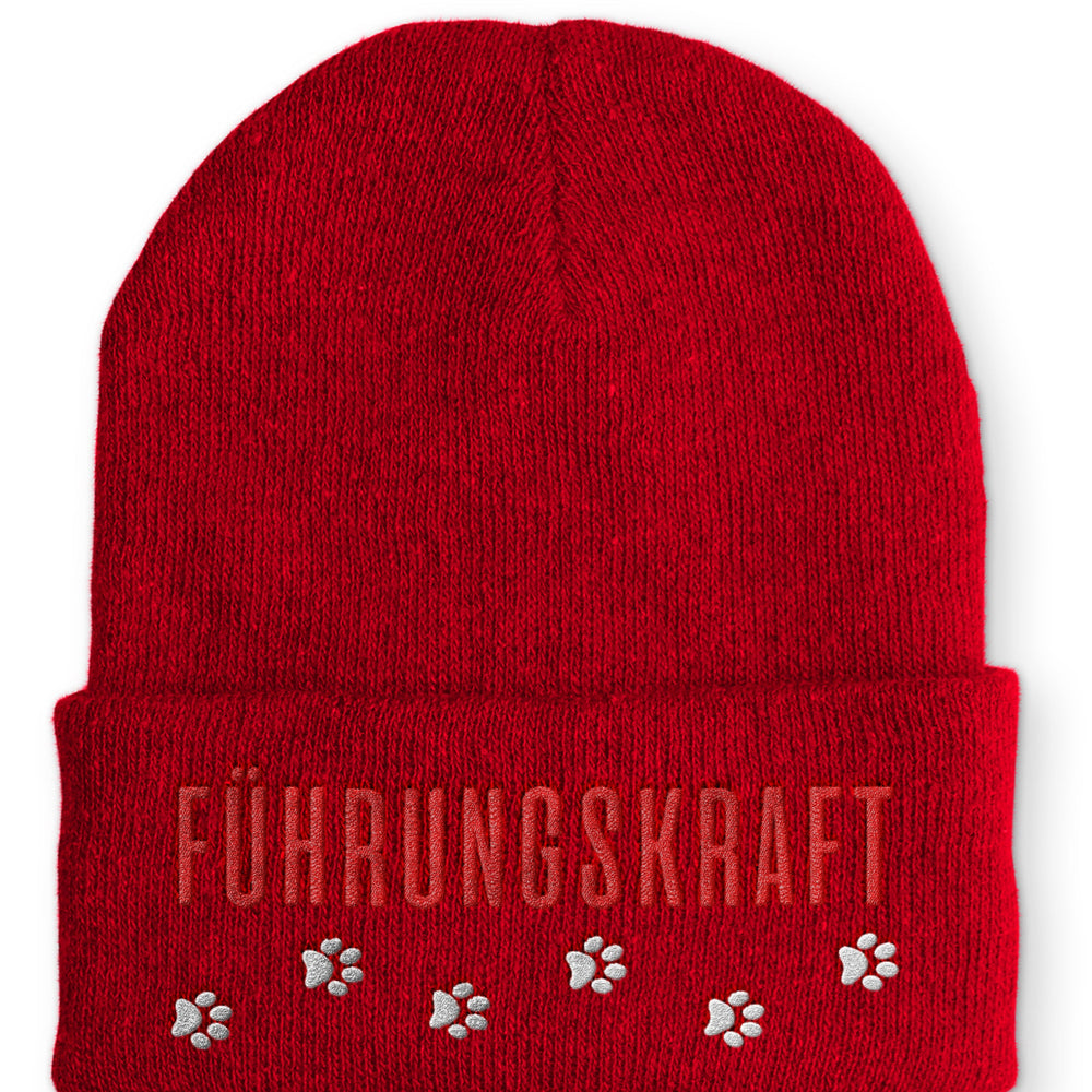 
                  
                    Führungskraft Hundefan Statement Beanie Mütze mit Spruch - Rot - Mütze
                  
                