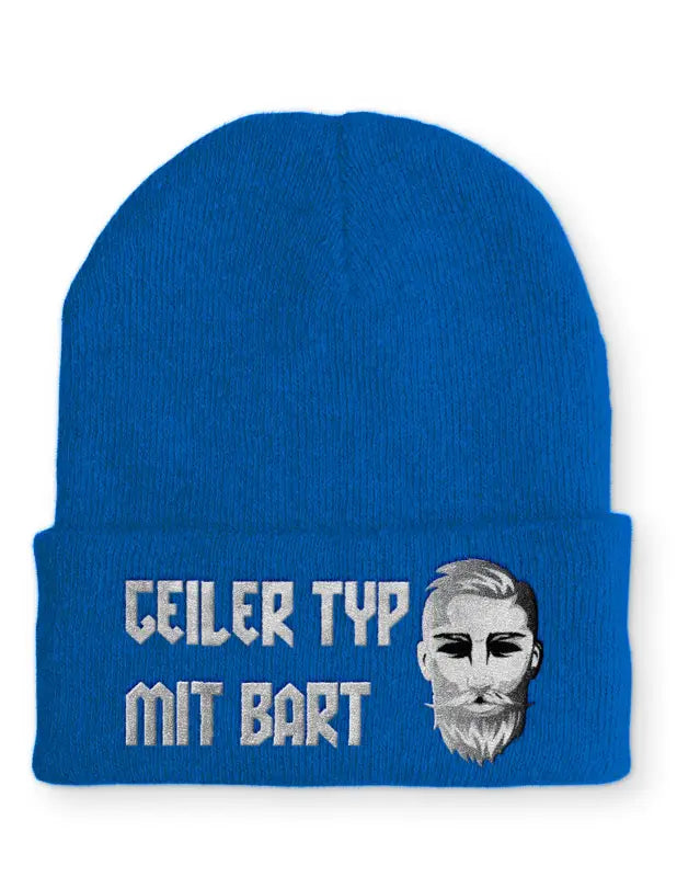 
                      
                        Geiler Typ mit Bart Statement Beanie Mütze Spruch - Royal
                      
                    