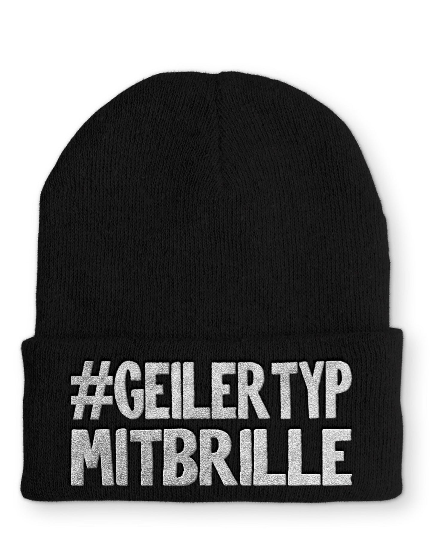 Geiler Typ mit Brille Beanie Mütze mit Spruch - tshirtladen - Mütze