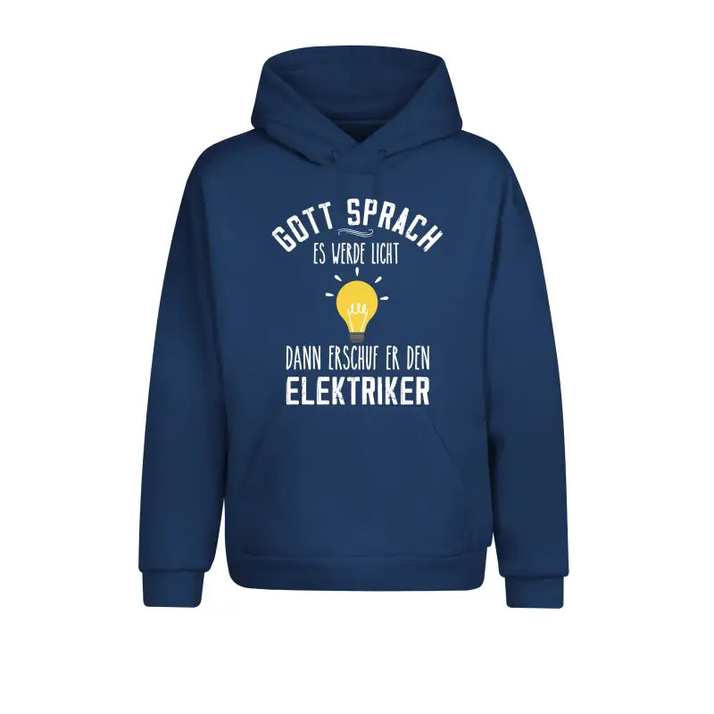 
                      
                        Gott sprach es werde Licht dann erschuf er den Elektriker Handwerker Hoodie Unisex - XS / Ink
                      
                    