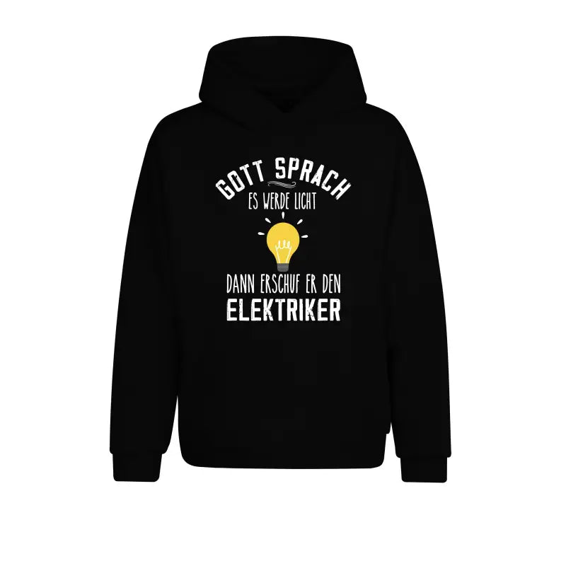 
                      
                        Gott sprach es werde Licht dann erschuf er den Elektriker Handwerker Hoodie Unisex - XS / Schwarz
                      
                    