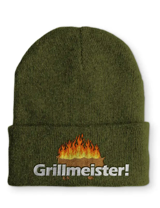 Grillmeister Wintermütze perfekt für die kalte Jahreszeit - Olive