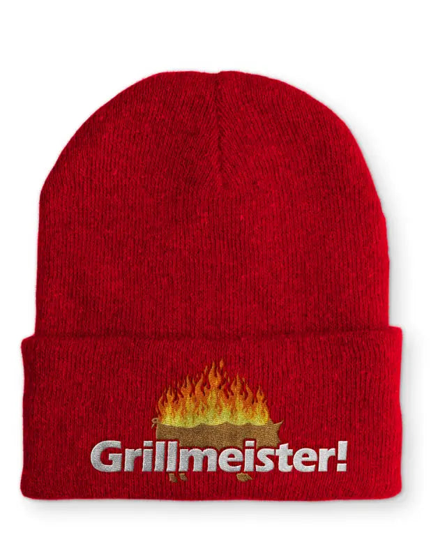 Grillmeister Wintermütze perfekt für die kalte Jahreszeit - Rot