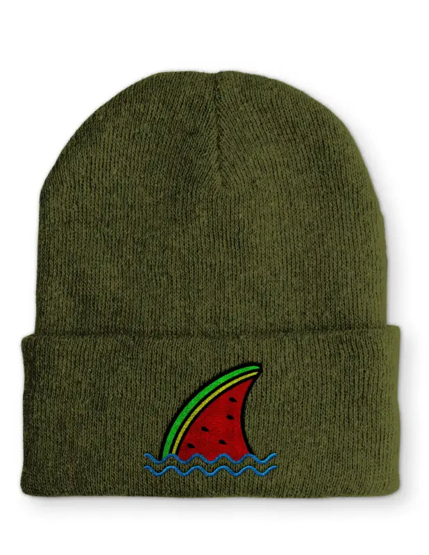 
                      
                        Haifisch Flosse Melone Beanie perfekt für die kalte Jahreszeit - Olive
                      
                    