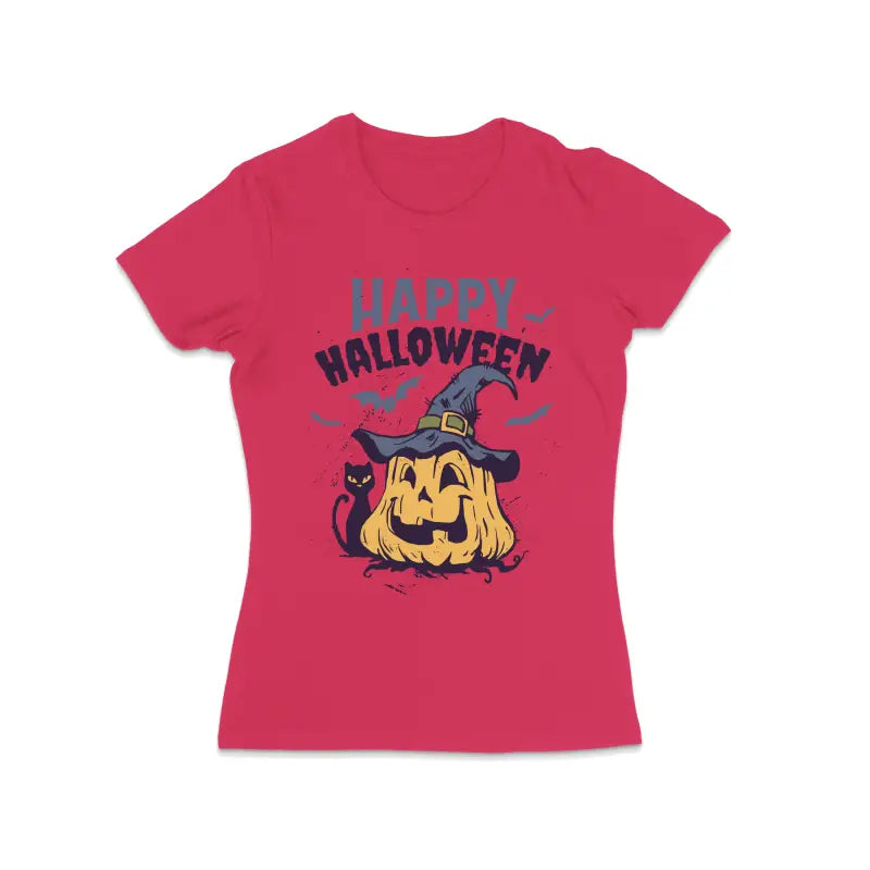 Happy Halloween Damen T - Shirt - S / Bright Pink