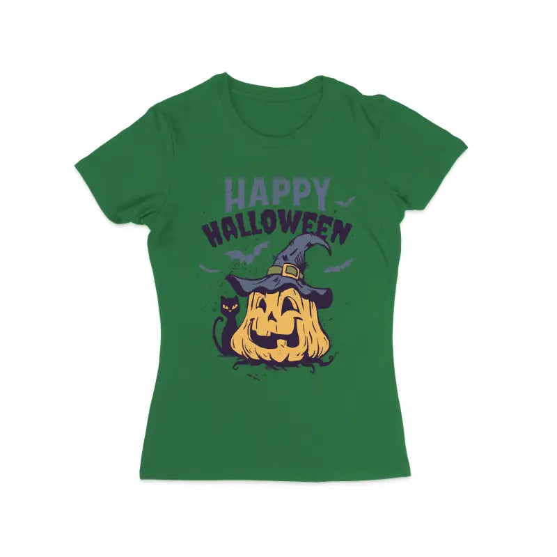 Happy Halloween Damen T - Shirt - S / Grün