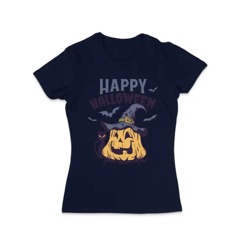 Happy Halloween Damen T - Shirt - S / Navy