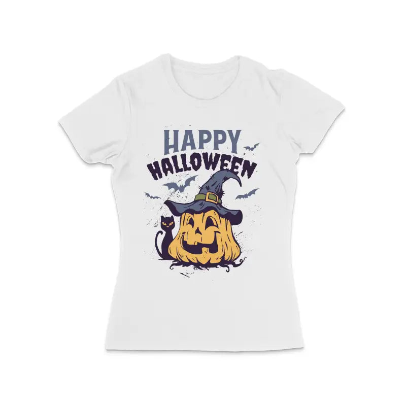 Happy Halloween Damen T - Shirt - S / Weiss
