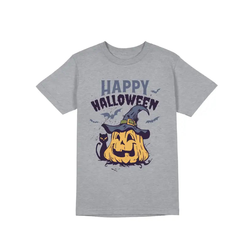 Happy Halloween Herren Unisex T - Shirt - S / Grau