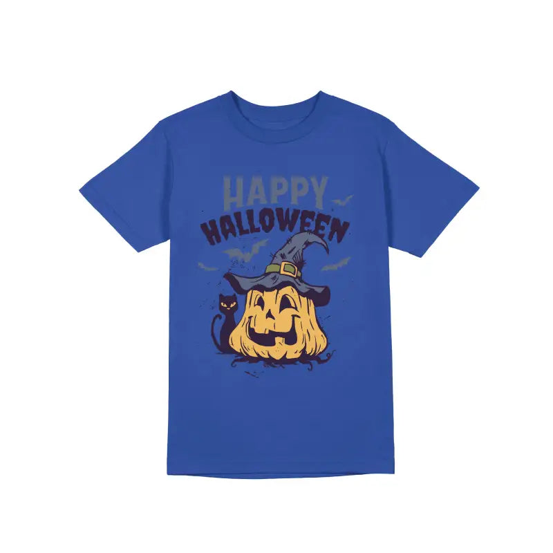 Happy Halloween Herren Unisex T - Shirt - S / Royal