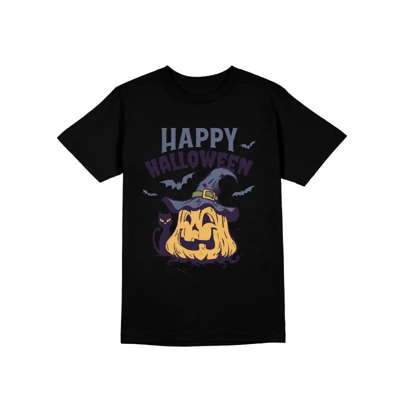 Happy Halloween Herren Unisex T - Shirt - S / Schwarz