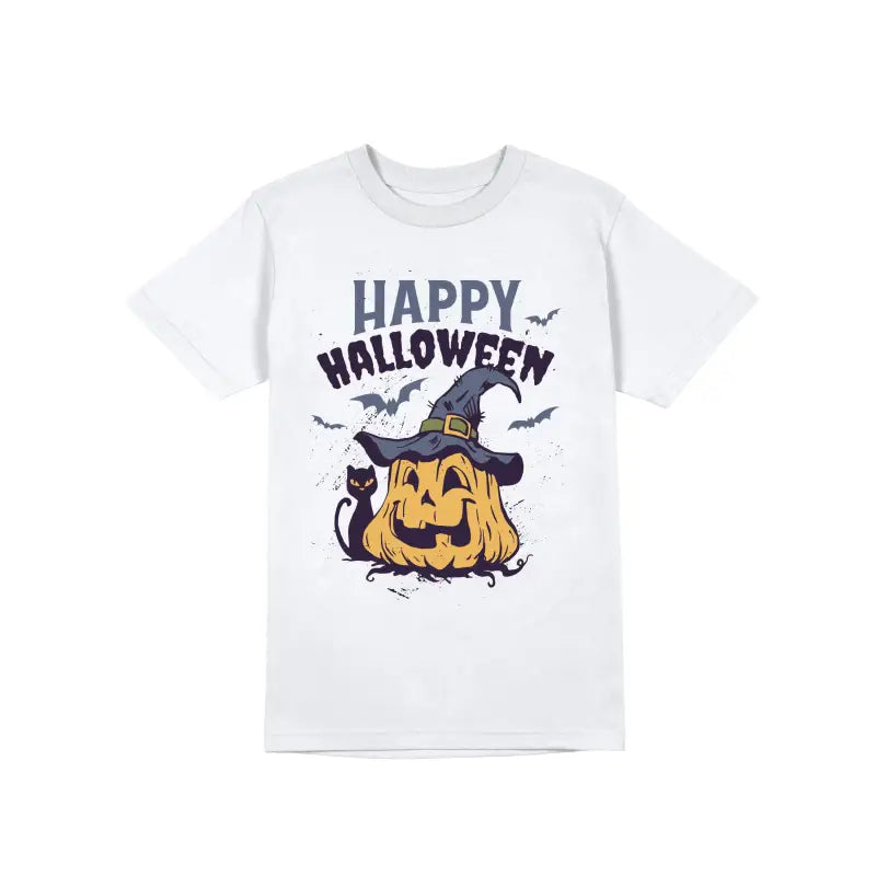 Happy Halloween Herren Unisex T - Shirt - S / Weiß