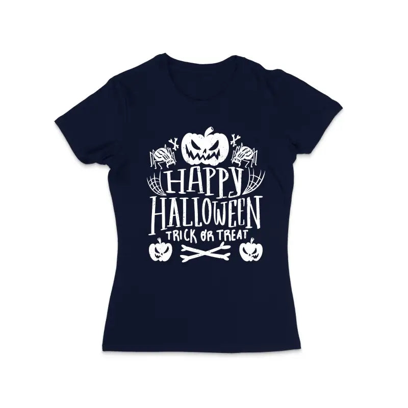 Happy Halloween trick or treat Damen T - Shirt - S / Navy