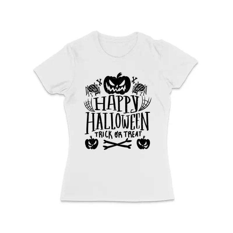Happy Halloween trick or treat Damen T - Shirt - S / Weiss