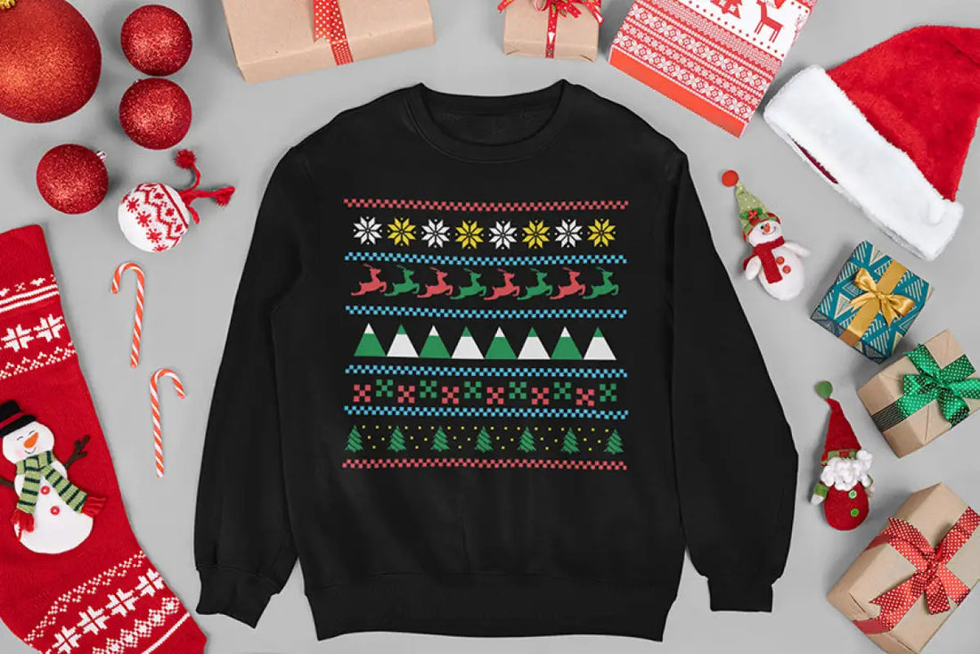 Happy Holidays Icon Ugly Christmassweater - XS