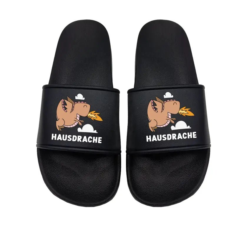 Hausdrache perfekt für Urlaub und Strand unsere lustigen Badelatschen - tshirtladen - Badelatschen